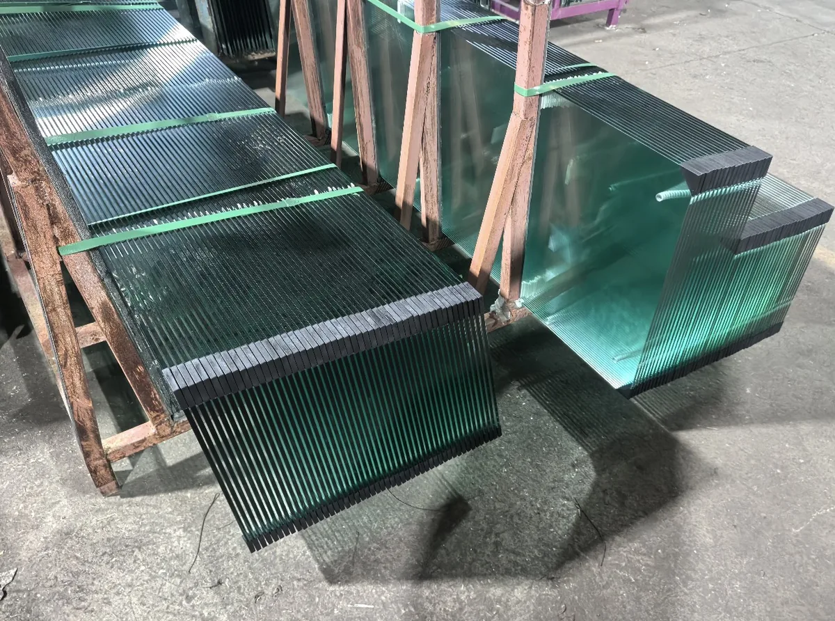 Tempered shower glass panels from supplied batch photographs